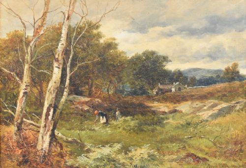 DAVID BATES 1840 1921 CAPEL CURIG NORTH WALES OIL PAINTING - ADDITIONAL PHOTO 1
