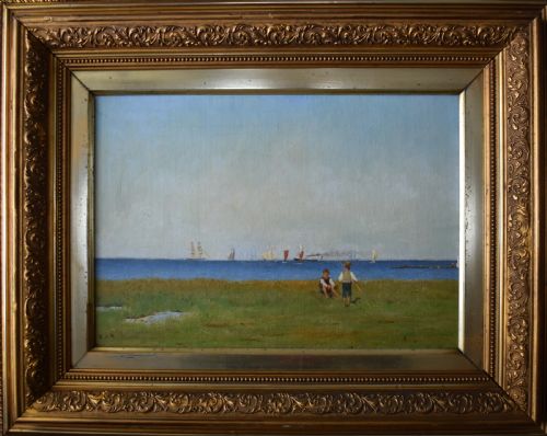 rasmus carl rasmussen 18471923 skagen colony oil painting - CATEGORY: ANTIQUE ART - DATED 1890