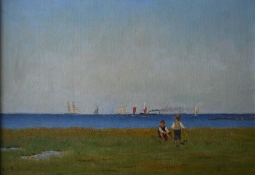 RASMUS CARL RASMUSSEN 18471923 SKAGEN COLONY OIL PAINTING - ADDITIONAL PHOTO 1