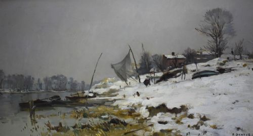 PIERRE EMMANUEL DAMOYE 18471916 FRENCH BARBIZON SCHOOL OIL PAINTING - ADDITIONAL PHOTO 1