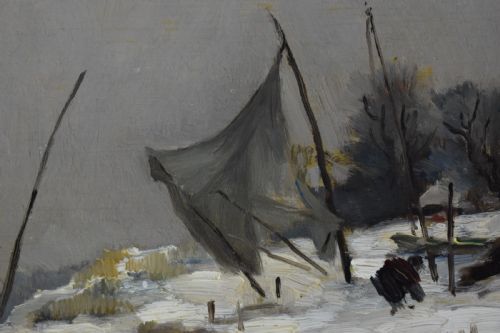 PIERRE EMMANUEL DAMOYE 18471916 FRENCH BARBIZON SCHOOL OIL PAINTING - ADDITIONAL PHOTO 5