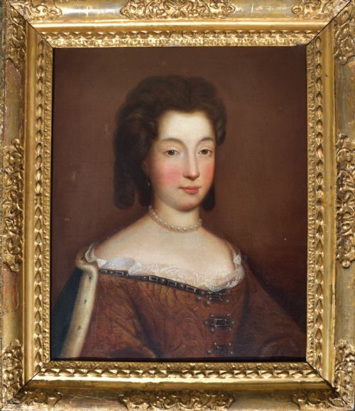Circle of Antoine Pesnes 1725 Margravine of Bayreuth Old Master Portrait Oil Painting