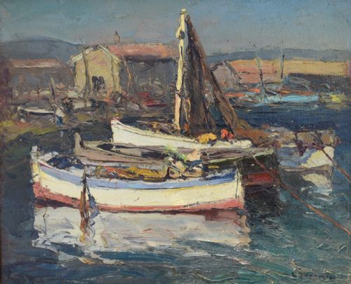 LOUIS BONAMICI 18781966 PROVENCE SCHOOL POST IMPRESSIONIST OIL PAINTING - ADDITIONAL PHOTO 1