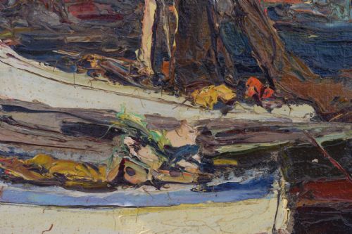 LOUIS BONAMICI 18781966 PROVENCE SCHOOL POST IMPRESSIONIST OIL PAINTING - ADDITIONAL PHOTO 2