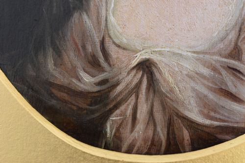 CIRCLE OF JOHN DOWNMAN 17501824 PORTRAIT MINIATURE OF A LADY C1780 OIL ON COPPER - ADDITIONAL PHOTO 4