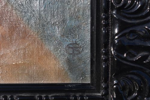 MONOGRAMMED TG LATE 19TH CENTURY SYMBOLIST PRERAPHAELITE OIL PAINTING - ADDITIONAL PHOTO 6