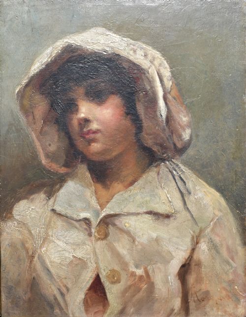 CIRCLE OF FRED MORGAN 18471927 C1880 OIL PAINTING - ADDITIONAL PHOTO 1