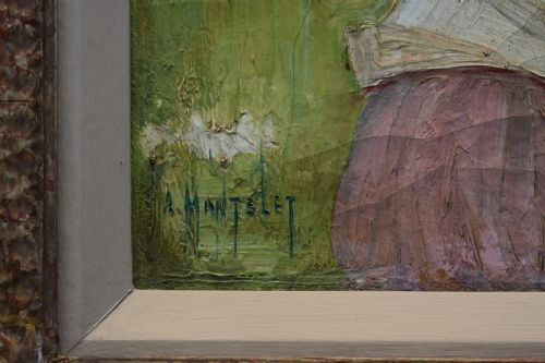 ALBERT GOGUET MANTELET 18581958 OIL PAINTING - ADDITIONAL PHOTO 1