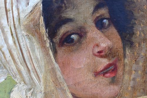 ALBERT GOGUET MANTELET 18581958 OIL PAINTING - ADDITIONAL PHOTO 2