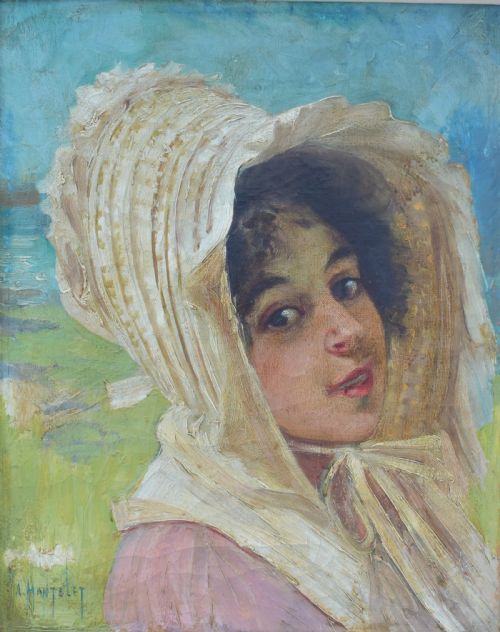 ALBERT GOGUET MANTELET 18581958 OIL PAINTING - ADDITIONAL PHOTO 7