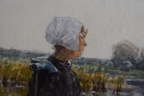HANS HERRMANN 18581942 WATERCOLOUR PAINTING C1900 DUTCH SCHOOL - ADDITIONAL PHOTO 6