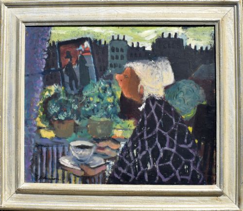 GUNNAR JOHNSSON 19172007 SWEDISH SCHOOL C1955 OIL PAINTING