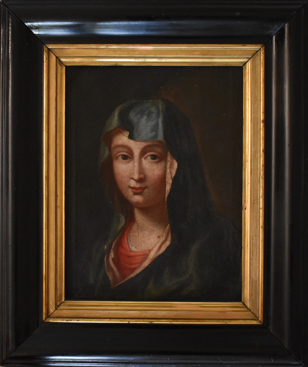 French School Madonna c1750 Agulhon Oil Painting