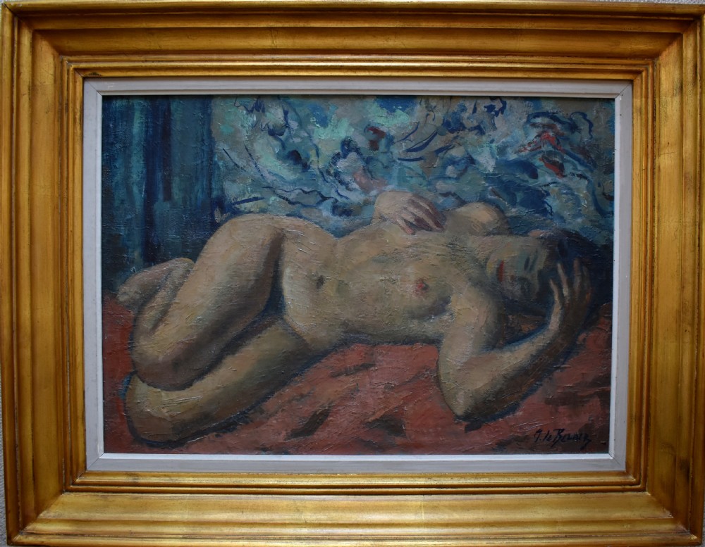 Pierre Mitiffiot DE BÉLAIR (1892-1956) Oil Painting Post Impressionist Nude