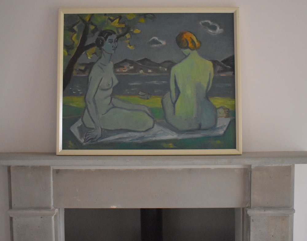 Georges VON HUECK (1904-1964) Art Deco Style Oil Painting View VII