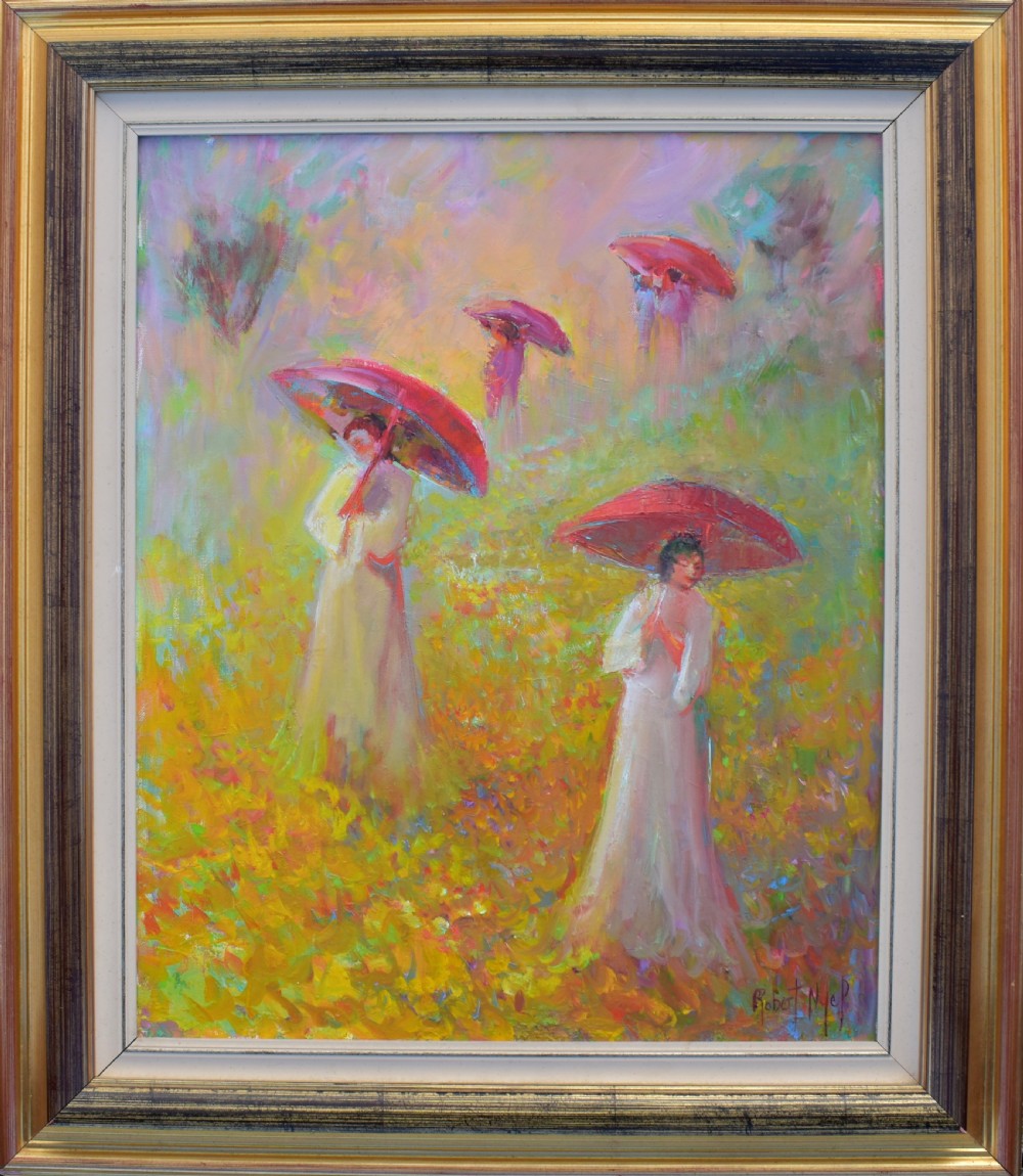 Robert NYEL (1930-2016) French Symbolist Oil Painting View VIII