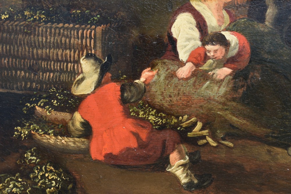 After Hendrick MOMMERS (1623-1693) Haarlem Vegetable Market c1750 Oil Painting View IV