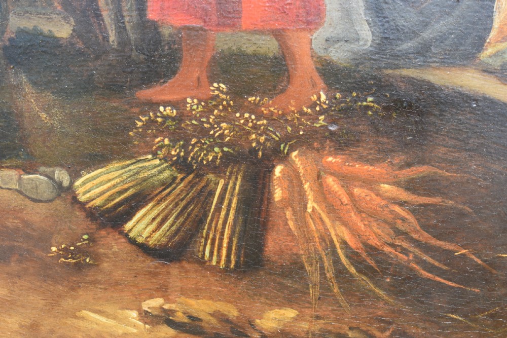 After Hendrick MOMMERS (1623-1693) Haarlem Vegetable Market c1750 Oil Painting View VIII