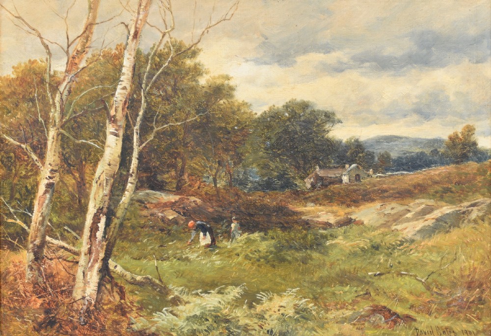 David Bates  (1840 –1921) Capel Curig North Wales Oil Painting View II