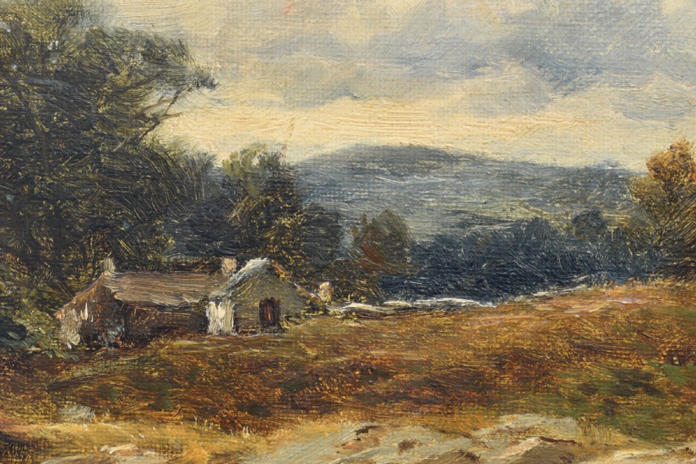 David Bates  (1840 –1921) Capel Curig North Wales Oil Painting View IX