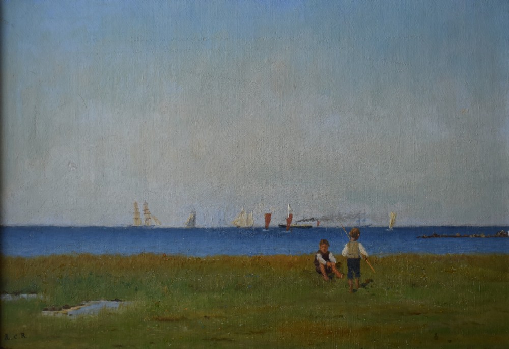 Rasmus Carl Rasmussen (1847-1923) Skagen Colony Oil Painting View II