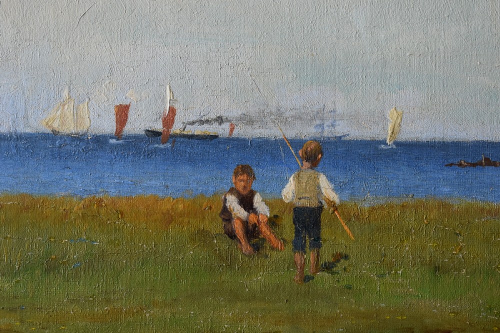 Rasmus Carl Rasmussen (1847-1923) Skagen Colony Oil Painting View III