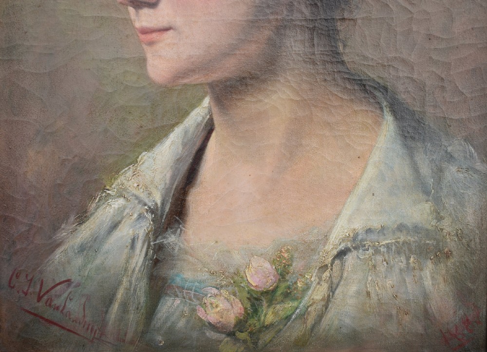 Charles Joseph VAN LANDUYT (1854-1934) Portrait of Malvina 1882 View IV