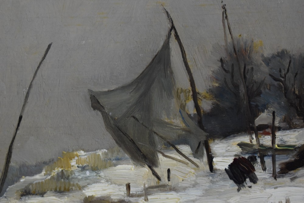 Pierre Emmanuel Damoye (1847–1916) French Barbizon School Oil Painting View VI