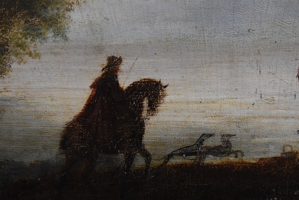 Follower of Wouwerman Dutch School c1800 Oil Painting View III
