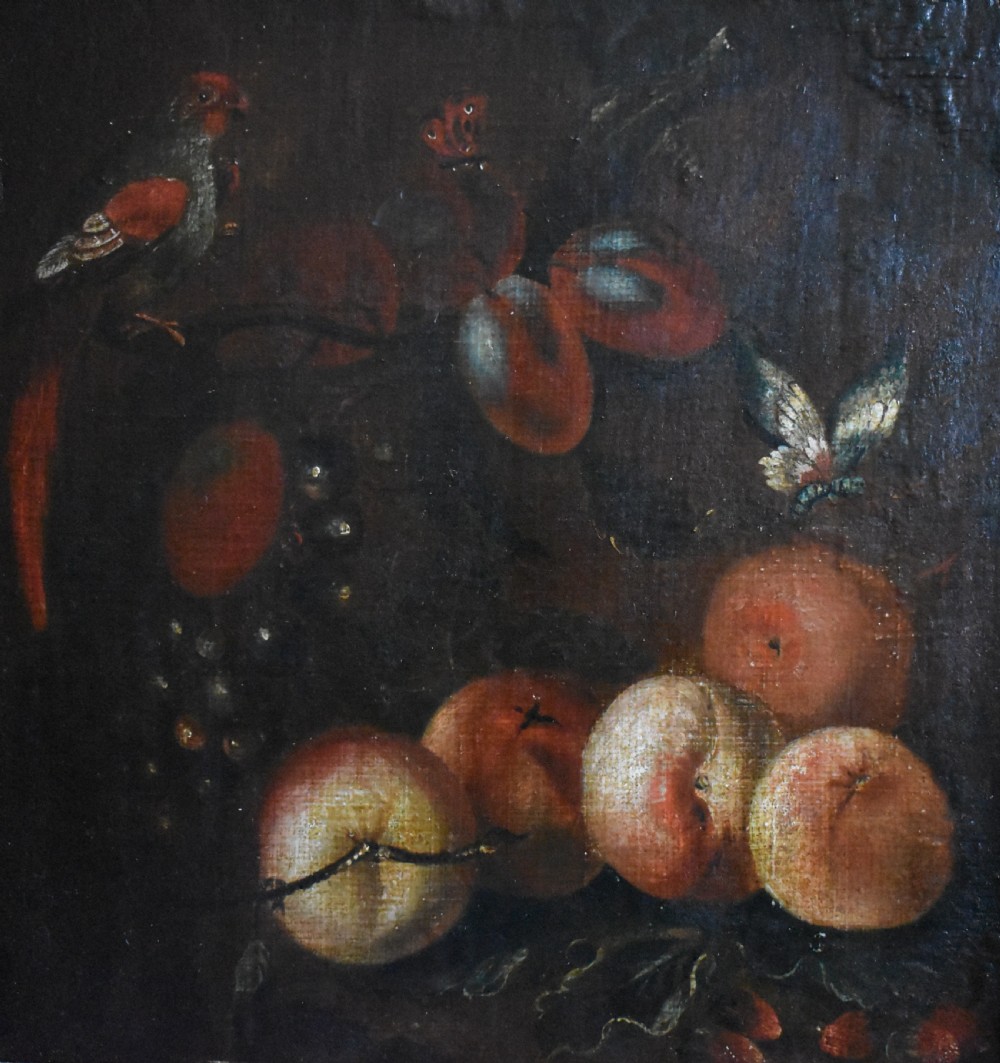 Follower of Adriaen Coorte (1665-1707) 18th Century Still Life c1795 Oil Painting View II