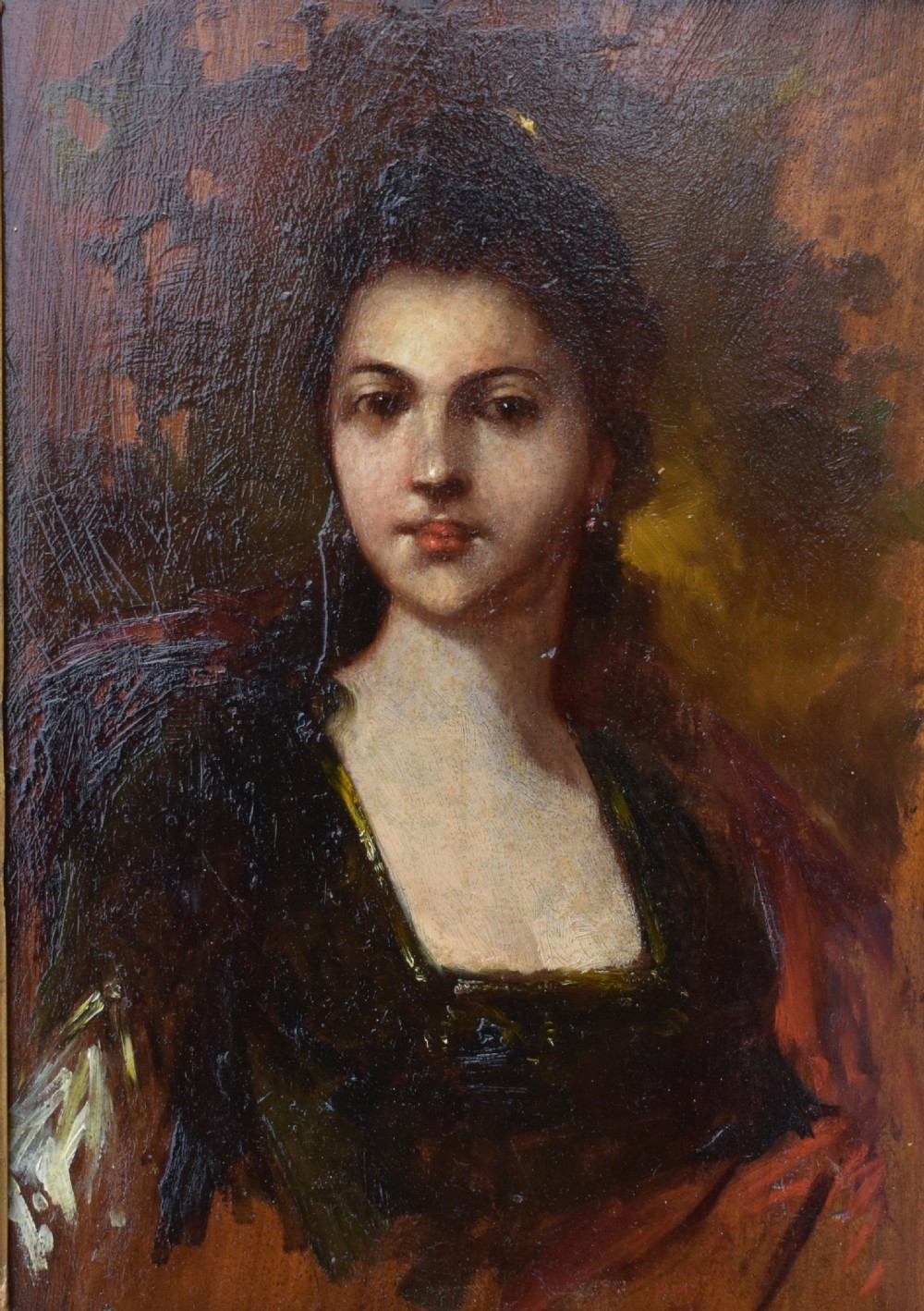 French School 19th Century Oil Painting, Signed with Initials AM View II