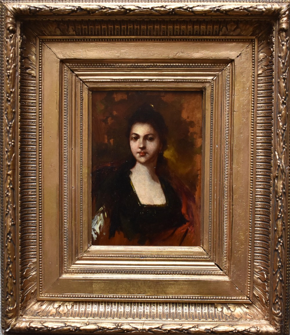 French School 19th Century Oil Painting, Signed with Initials AM View VI