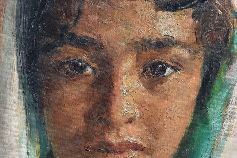 Raymond TELLIER (1897-1985) Orientalist Portrait Oil Painting View V