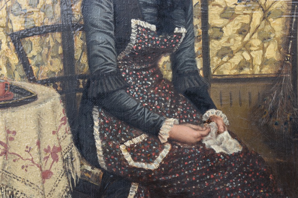 Charles Frederick LOWCOCK (1844-1925) Victorian Genre Oil Painting 1880.
 View III