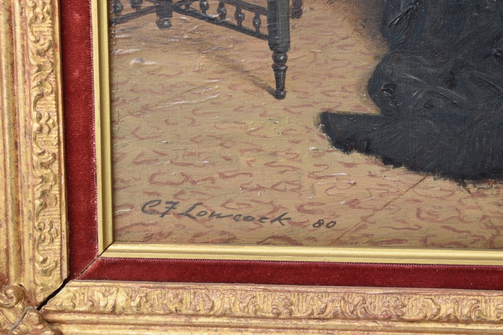 Charles Frederick LOWCOCK (1844-1925) Victorian Genre Oil Painting 1880.
 View IV