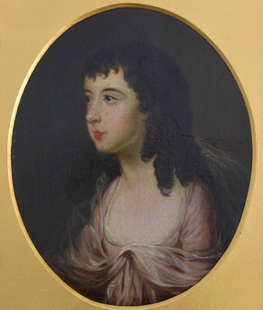 Circle of John Downman (1750-1824) Portrait Miniature of a Lady c1780 Oil on Copper View II