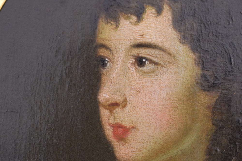 Circle of John Downman (1750-1824) Portrait Miniature of a Lady c1780 Oil on Copper View III