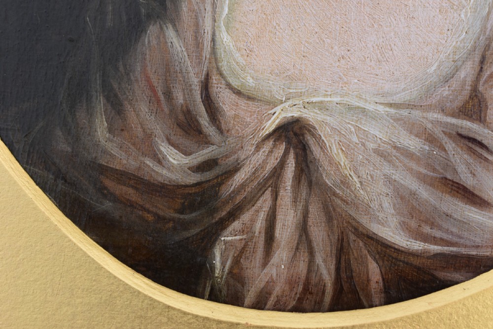 Circle of John Downman (1750-1824) Portrait Miniature of a Lady c1780 Oil on Copper View V