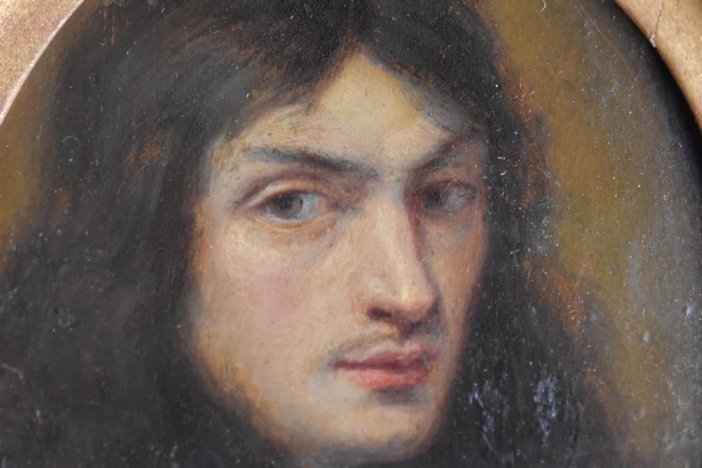 Circle of David des Granges (1611–1672), Oil on Copper Portrait Miniature, Dated 1660 View III