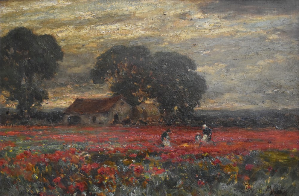 Sir David Murray (1849–1933) Gathering Poppies 1892 Oil Painting View II