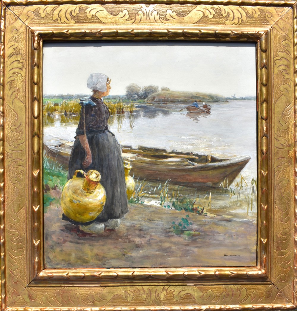 Hans HERRMANN (1858-1942) Watercolour Painting c1900 Dutch School