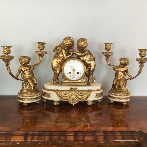 19th Century Clock Garniture