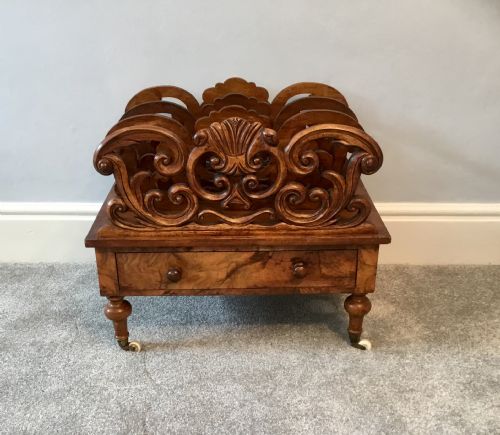 Victorian Walnut Canterbury - Sold