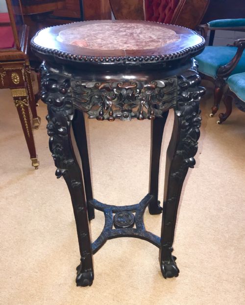Chinese 19ct Padouk Jardiniere  Stand