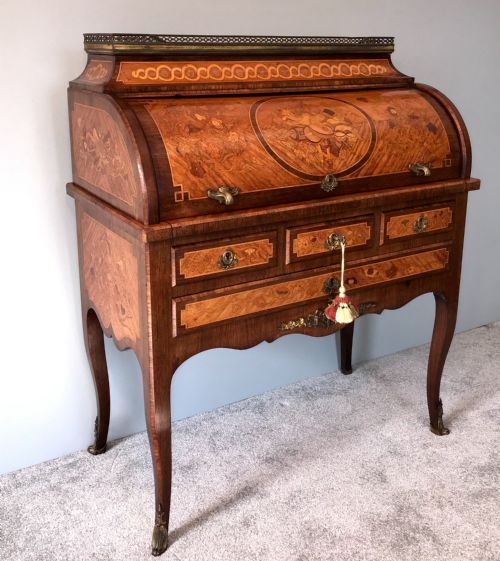 Superb Tulip Wood and Kingwood  Writing Table Circa 1880