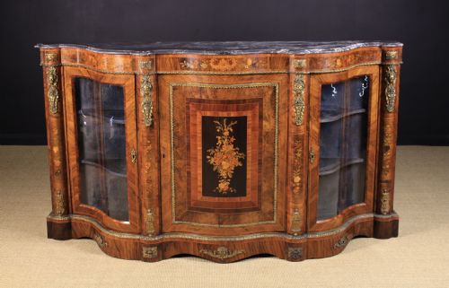 Exceptional Quality Victorian Marquetry Credenza
