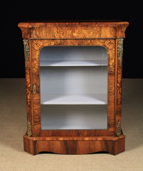 Victorian Marquetry Side Display Cabinet Circa 1875