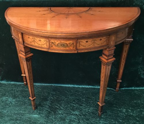 A Exceptional Quality Satinwood Card Table Circa 1890
