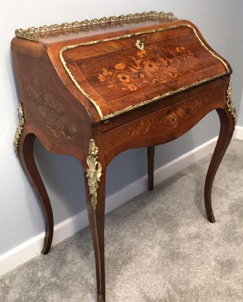 Marquetry Writing Desk Circa 1875