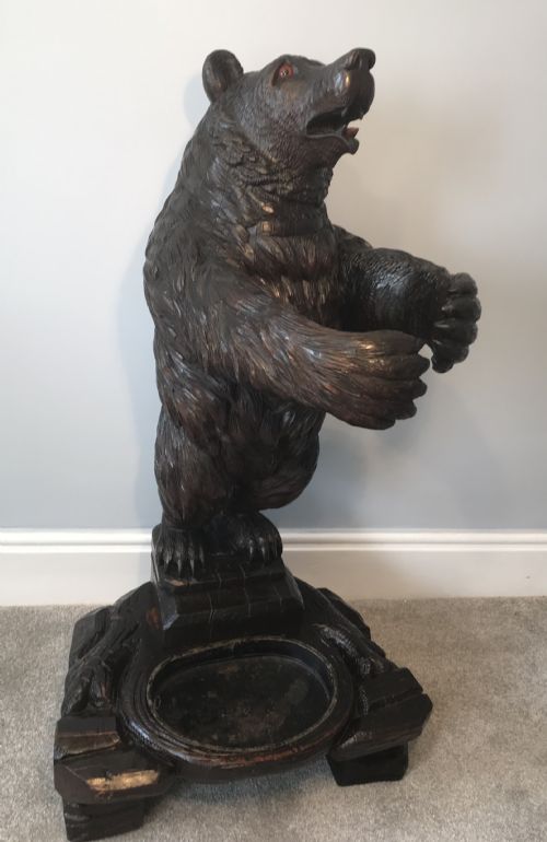 Black Forest Bear Hall Stick Stand Circa 1900